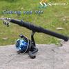 Удочка со спиннинговой катушкой Мини-набор катушек для удочки Портативная удочка Комбинированные рыболовные снасти