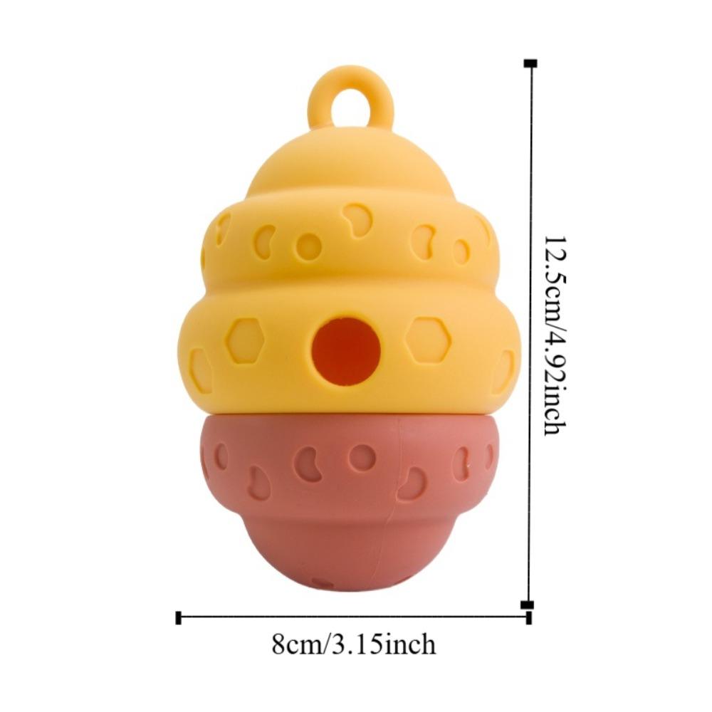 Bite Resistant Feeding Dog Toy Leak Proof Pet Slow Food Bowl Cartoon Pinecone Shape Dog Toy Home