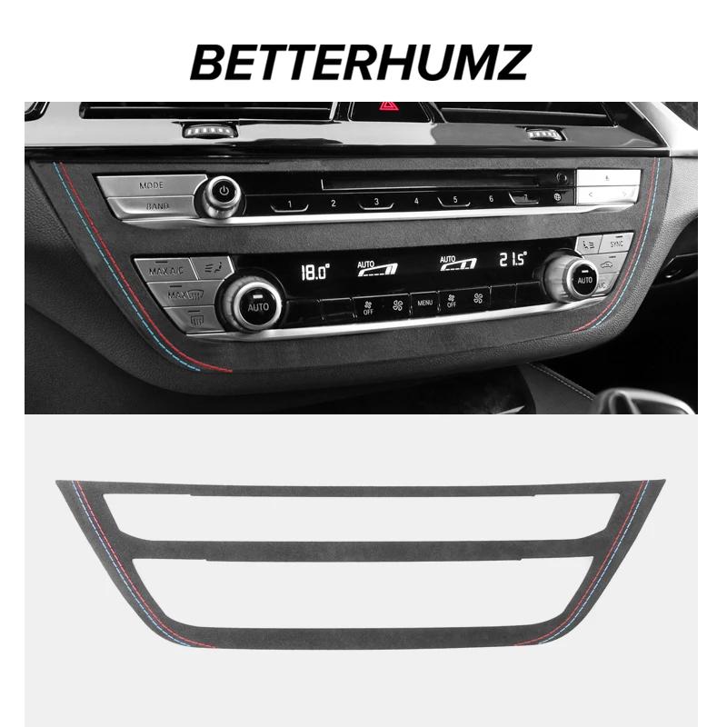For BMW G30 G32 G38 Series 5 6 Made of Alcantara Center Console CD Panel Trim Frame Performance Sticker Car Interior Accessories