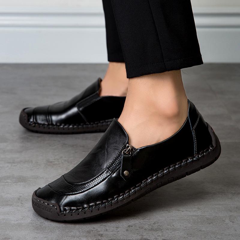 Мужская обувь ручной работы, повседневная кожаная обувь, мужские лоферы, удобная прогулочная обувь для вождения, мокасины, мужская обувь на плоской подошве