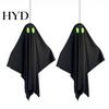 Halloween Festive Ornaments Hanging Ghost Outdoor Decoration, Spooky Black Fabric with Green Durable Ghosts Eyes for Outside Tree, Porch, Yard, Lawn,
