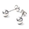 PLUSTER Round Ball Earrings Made In Japan PT900 Compatible with Metal Allergies Ladies [with Special Pouch] (4mm) Jewelry Plaster