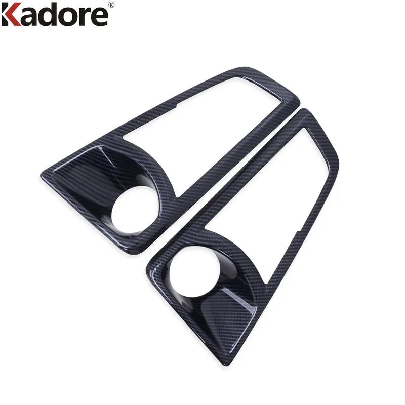 For Toyota HiAce Granvia Commuter - 2024 Carbon Car Front Fog Light Lamp Cover Trim Foglight Trims Accessories