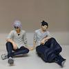 10CM Jujutsu Kaisen Animation Satoru Gojo & Geto Suguru Yumemirize Sitting Posture Action Figure Genuine Miniature Figurine Plaything