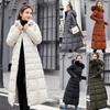Women's Fashion Winter Down Coat Clothes Cotton-Padded Thickening Down Casual Winter Coat Long Jacket Down Parka