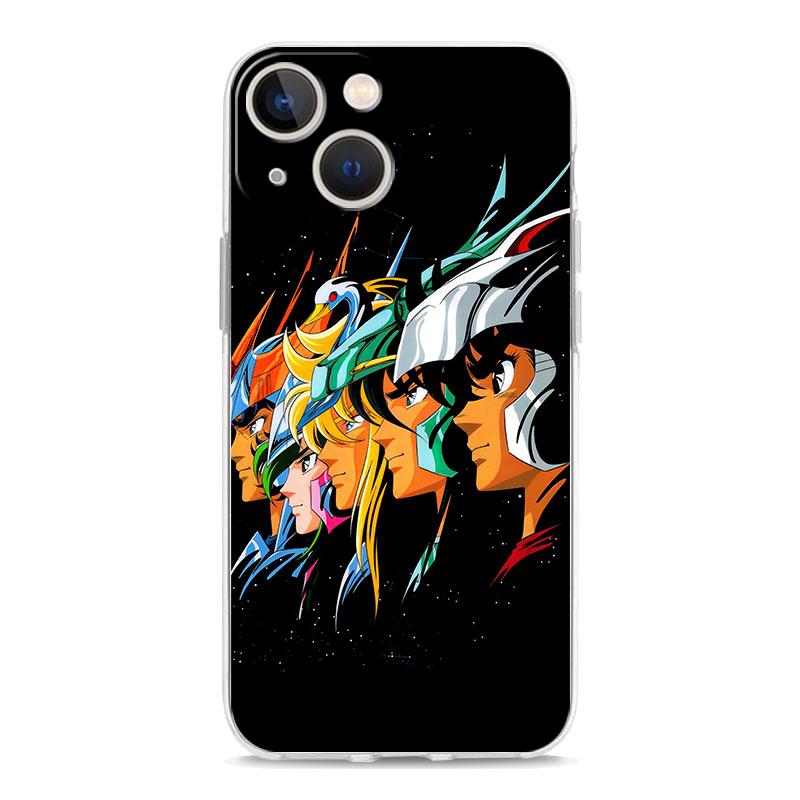 Прозрачный мягкий чехол Saint Seiya Knights of the Zodiac для iPhone 14 13 12 11 Pro Max XS X XR SE 7 8 Plus, прозрачный чехол из ТПУ