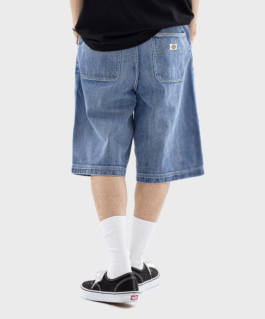 DICKIES Washed Denim Bermuda Pants Light Blue