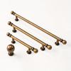 1PC Roll Plated Single Hole Handles Zinc Alloy Handle Heavy Duty Wardrobe Handles Solid Zinc Antique Brass Knobs
