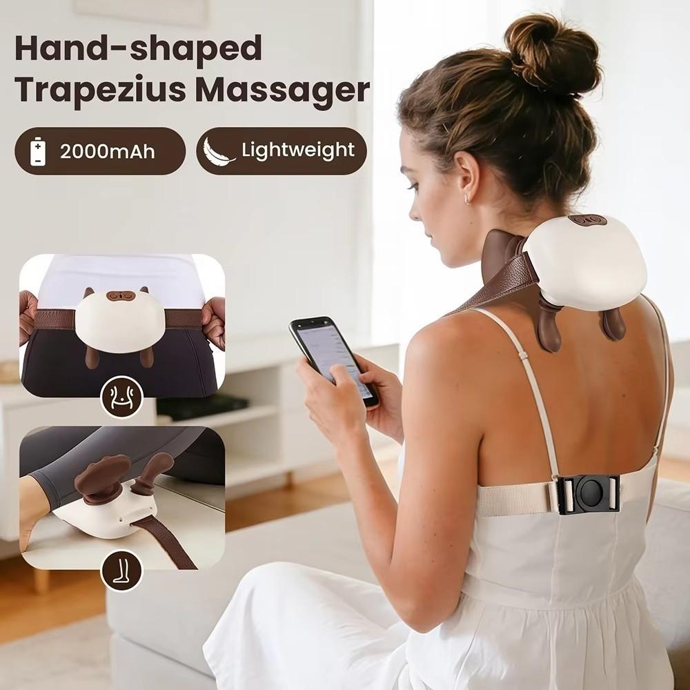 Deep Tissue Neck Trapezius Massager Heatable Dog Back Massage Toy Pet Friendly
