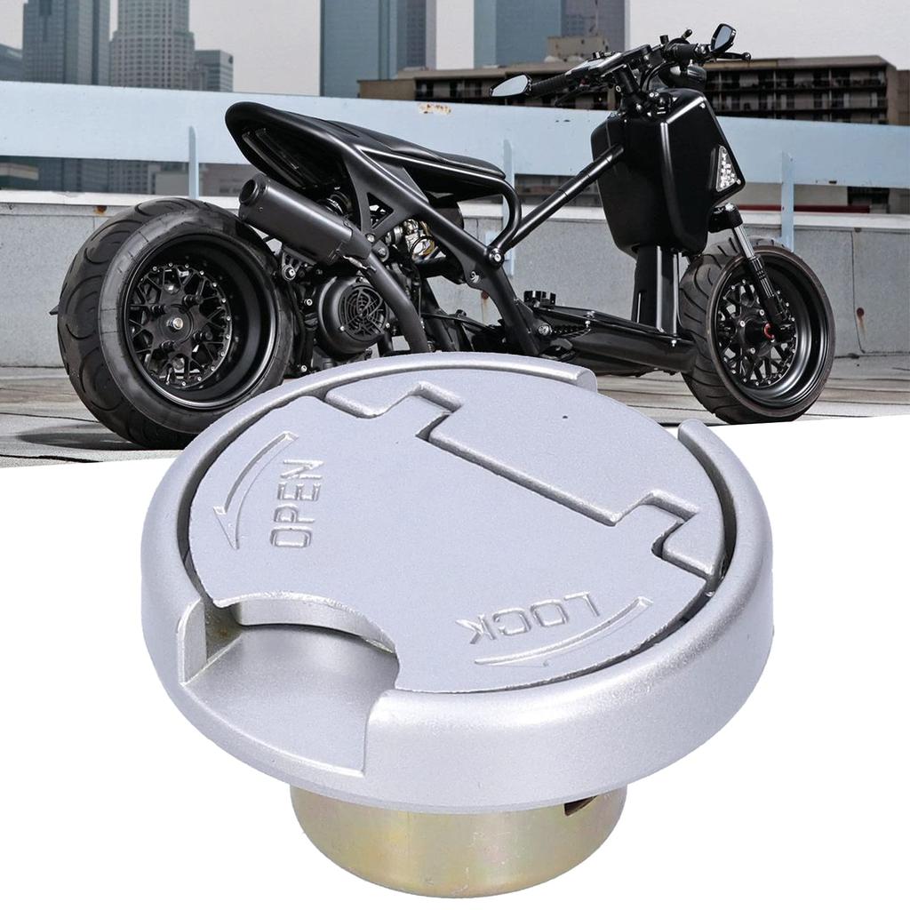 Крышка бензобака, Qiilu Крышка бензобака с ключом Замок Детали из нержавеющей стали Нержавеющая сталь