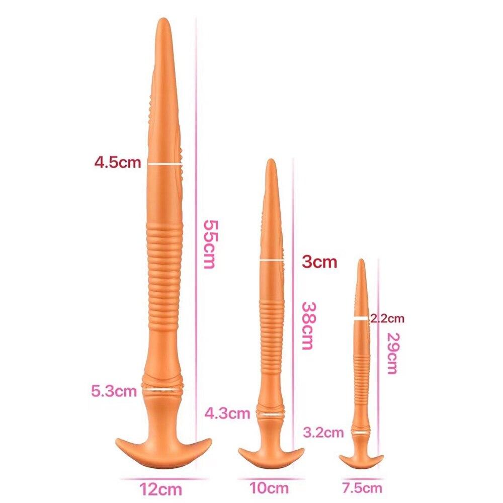 Удлиненный силиконовый анальная пробка, мягкий фаллоимитатор, секс-игрушки, фистинг-ремень на пенисе, реалистичный член, большой член, БДСМ-раб