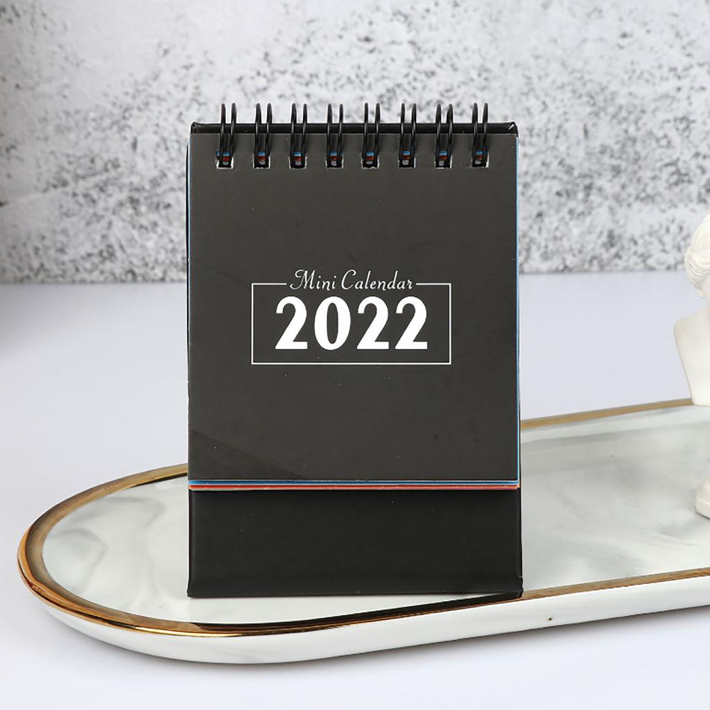 Маленький настольный календарь на 2022 год, однотонный план-книга, мини-календарь, украшение