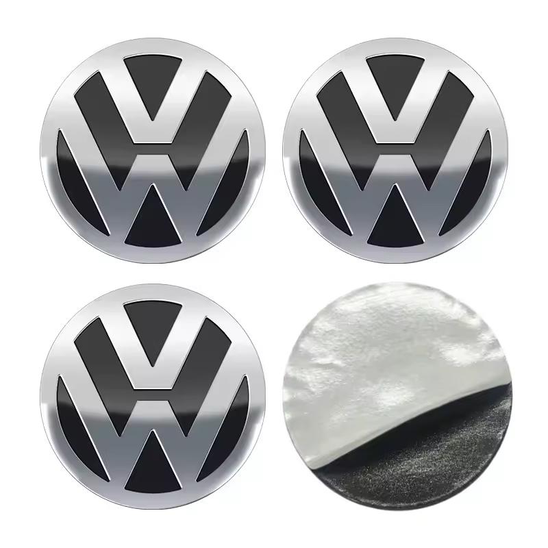 T23-4Pcs 56mm Car Wheel Center Cover Stickers Hub Cap Accessories For Volkswagen GTI Polo Passat B6 B7 B8 Golf MK7 MK8 Tiguan Jetta