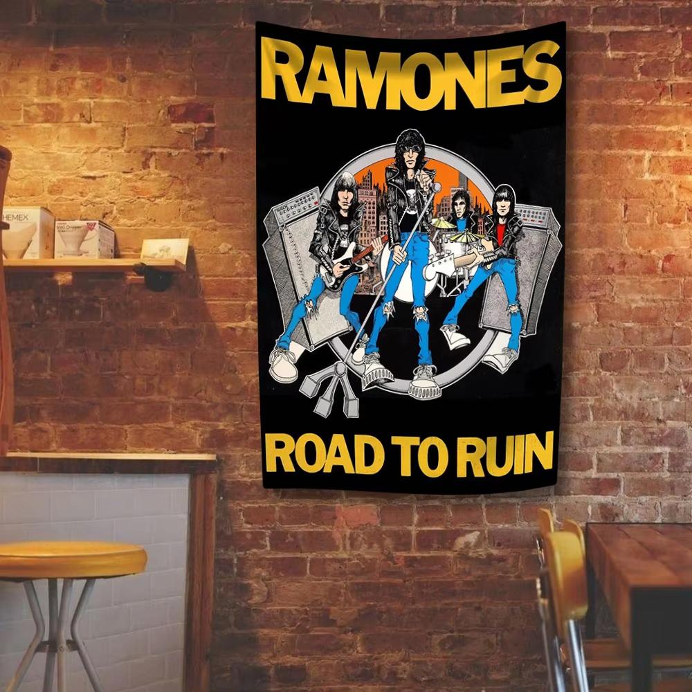 Американская рок-группа Гобелен R-Ramones Панк-музыка Принты Домашний декор Настенное панно Спальня Общежитие Фон Концертный баннер Подарок для фанатов