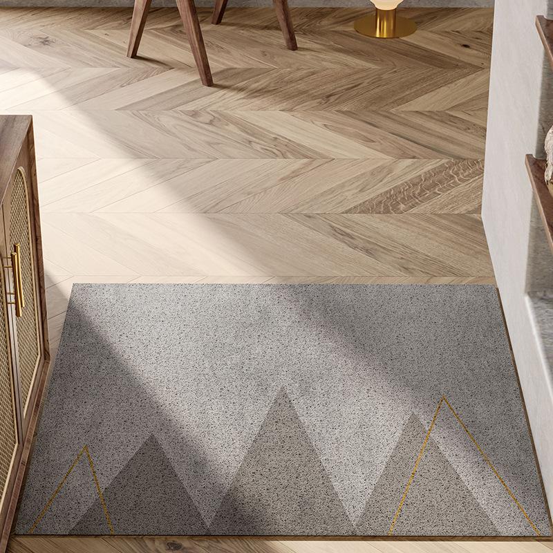 Коврик для пола в скандинавском стиле, коврик для двери из шелкового кольца для удаления грязи, прямоугольный коврик на всю площадь пола, нескользящий коврик для ног для домашнего входа