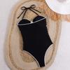 Swimsuit for Women with Removable Strap and Scalloped Trim Soft Padded Cups High Cut Design