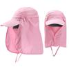Men Women Outdoor Sun Hat Adjustable Foldable Breathable Quick Drying Fishing Cap With Lanyard Face