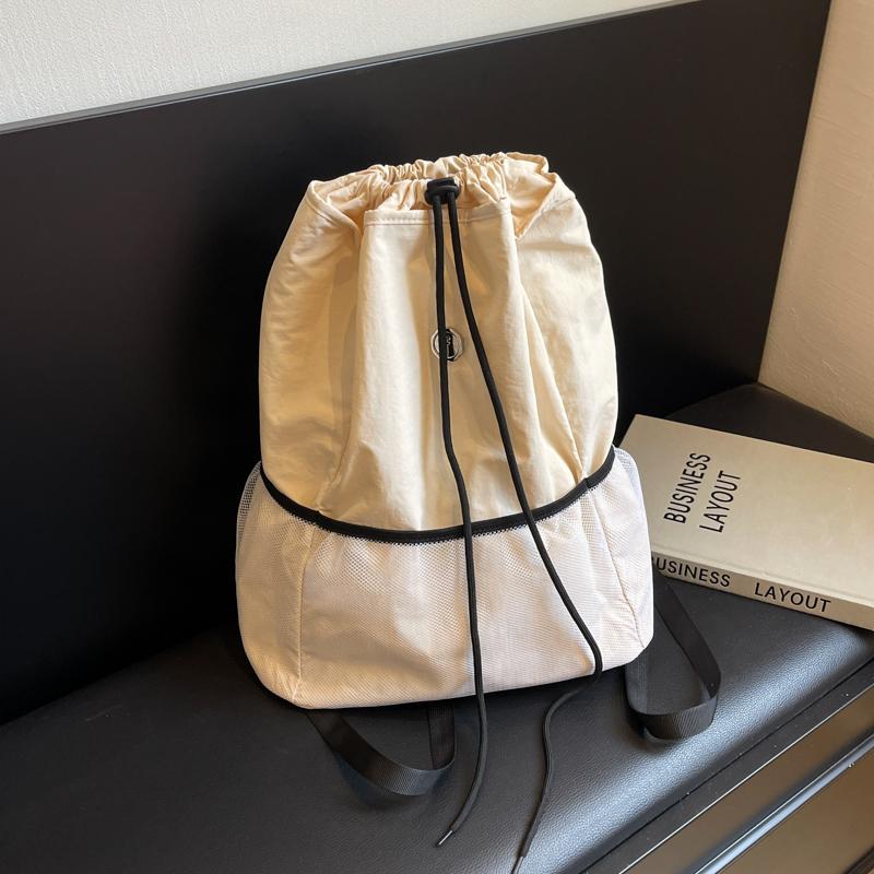 Женский рюкзак с завязками на шнурке, большой емкости, дорожный рюкзак, легкий, простой, школьный рюкзак