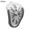 Fashion Home Art Design Wall Decor Silent Melting Clock Hanging Wall Roman Numerals