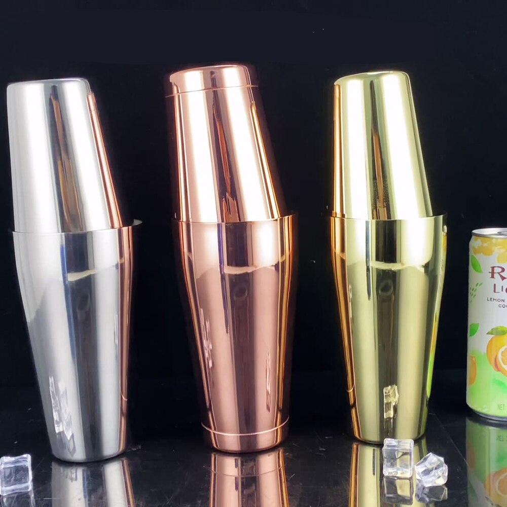 Stainless Steel Cocktail Shaker Mixer Wine Martini Boston Shaker For Bartender Drink Party Bar Tools 2-piece Set 550ML/750ML