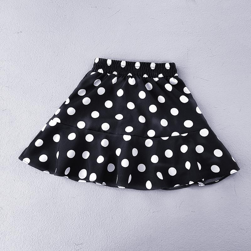 Летние юбки с рюшами для девочек, мини-юбка в горошек с высокой талией для маленьких девочек, повседневная детская плиссированная короткая юбка для девочек, одежда