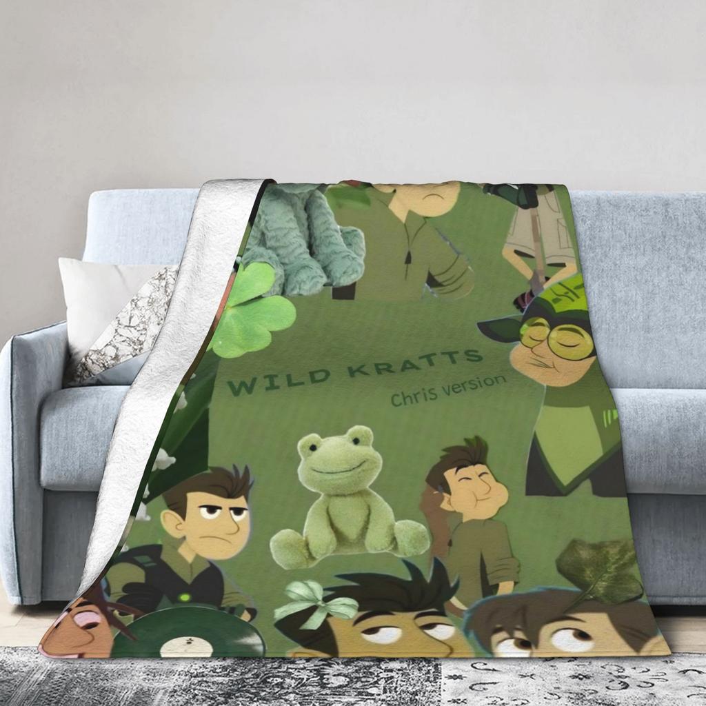 Мультяшное одеяло Wild Kratts, супермягкое, уютное, плед для дивана, 50x60 дюймов, многоразмерный покрывало