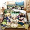 Новый 3D Аниме Dr.STONE Комплект постельного белья Печатный комплект с наволочкой Пододеяльник Мягкий Односпальный Двуспальный Queen Super King Размер