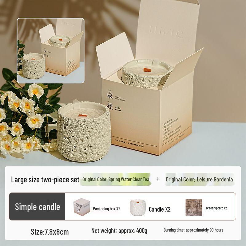 Luxury Cement Cup Aromatherapy Candle: Long-Lasting Fragrance and Elegant Ornament for a High-End Ambiance, Perfect Birthday Gift