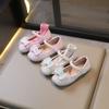 Girls' Shoes Aisha Crystal Princess Shoes Korean Version Soft-Soled Rhinestone Single Shoes Spring And Summer New Baby Girl Leather Shoes