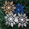 Merry Christmas Glitter Snowflakes Christmas Xmas Tree Ornaments Party Home Decoration