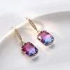 Европейские и американские модные серьги с цирконием и фиолетовым турмалином