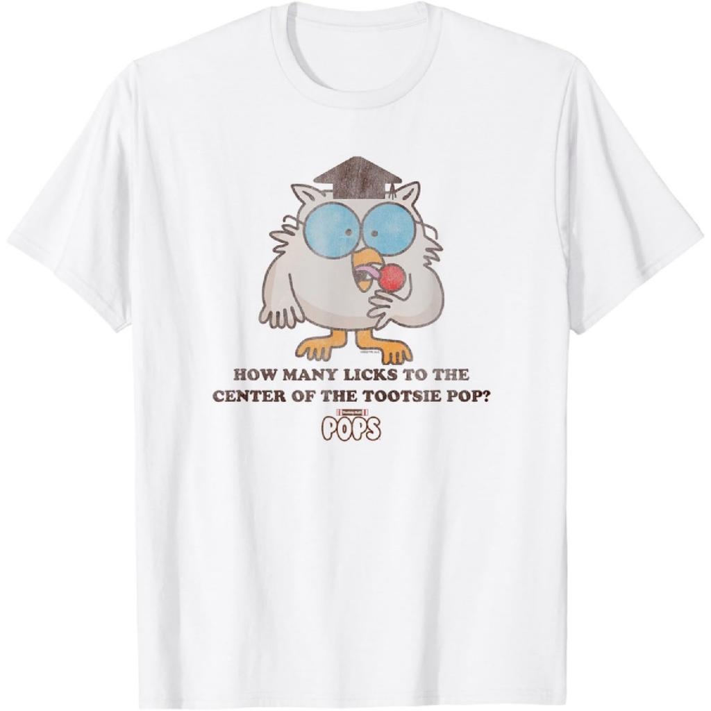 Tootsie Roll Pop Owl How Many Licks To The Center T-Shirt