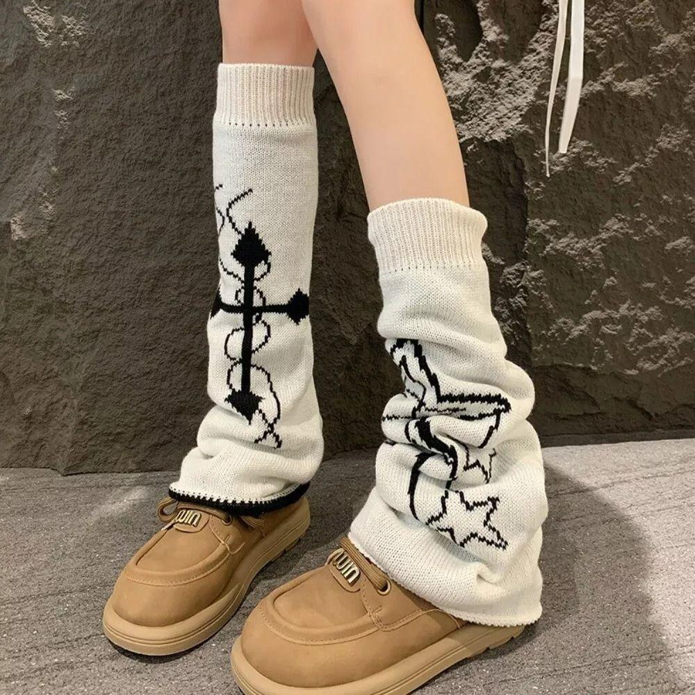 Lolita Knitted Wide Leg Hosiery Y2K Leg Warmers Fashion Calf Sleeves
