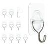 10PCS Transparent No Damage Hooks Heavy Duty Stick On Hooks Multi-Purpose Adhesive Wall Hooks  Door