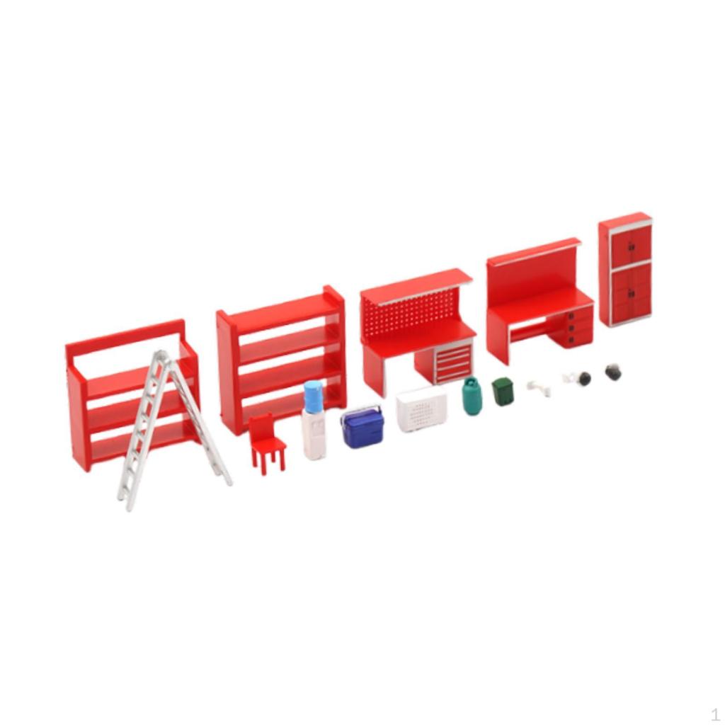 1/64 Аксессуары для диорамы Набор моделей Аксессуар Прочный, Расписанный вручную, Креативный, Миниатюрный Реалистичный для