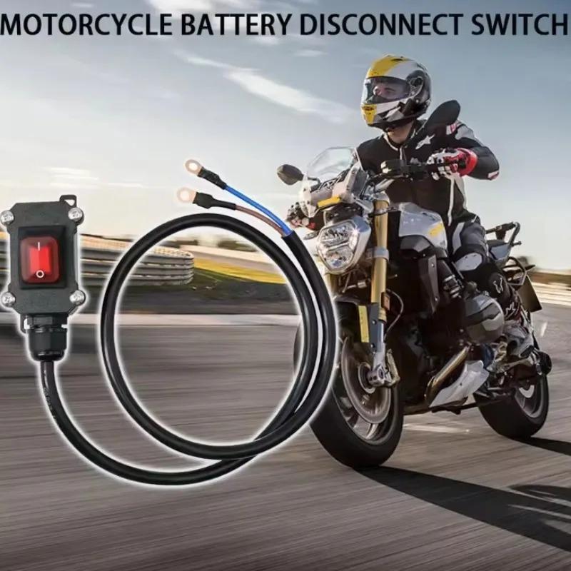 30/50/100cm Universal Motorcycle Kill Switch 12V/24V Heavy Duty Battery Disconnect Cable Waterproof Power Cut off Switch