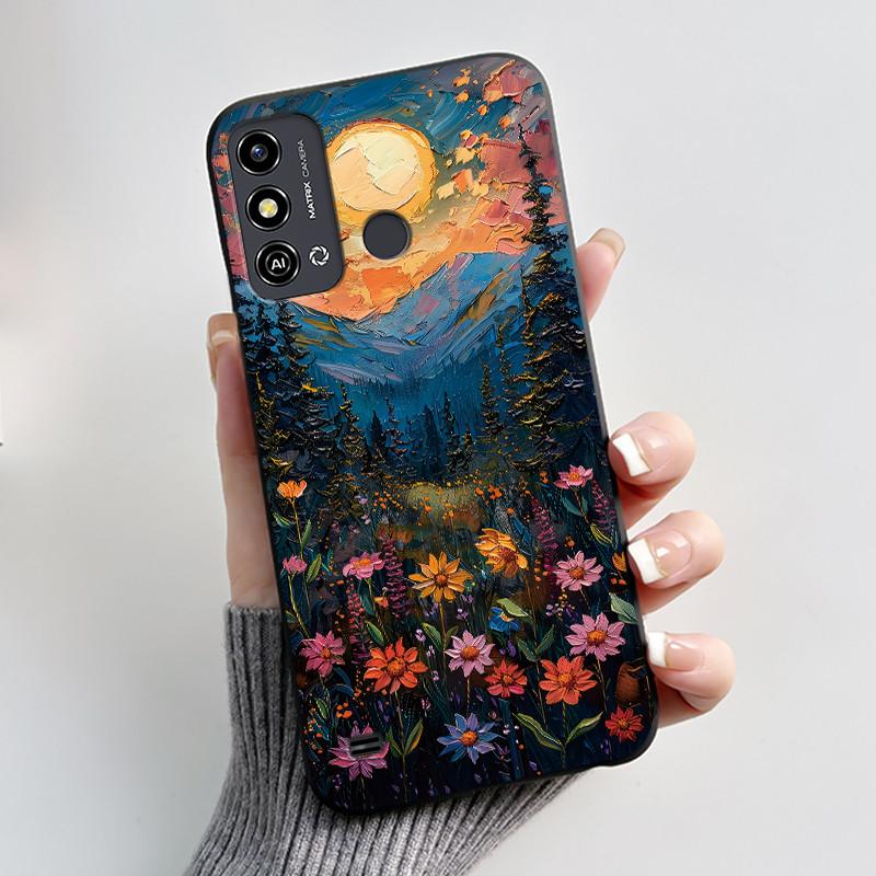 Чехол для ZTE Blade A53 Чехол для телефона ZTE Blade A53 Pro Задняя крышка Силиконовый Мягкий Черный ТПУ Роскошный Милый Любовь Кролик Забавный Бампер Защитный корпус