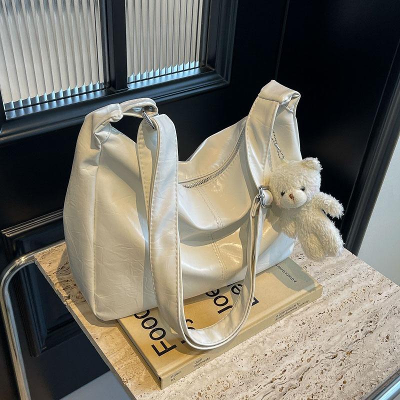 Низкопрофильный дизайн, мягкая кожа, большая вместительная сумка через плечо, новинка 2024 года, модная универсальная повседневная сумка на плечо для путешествий