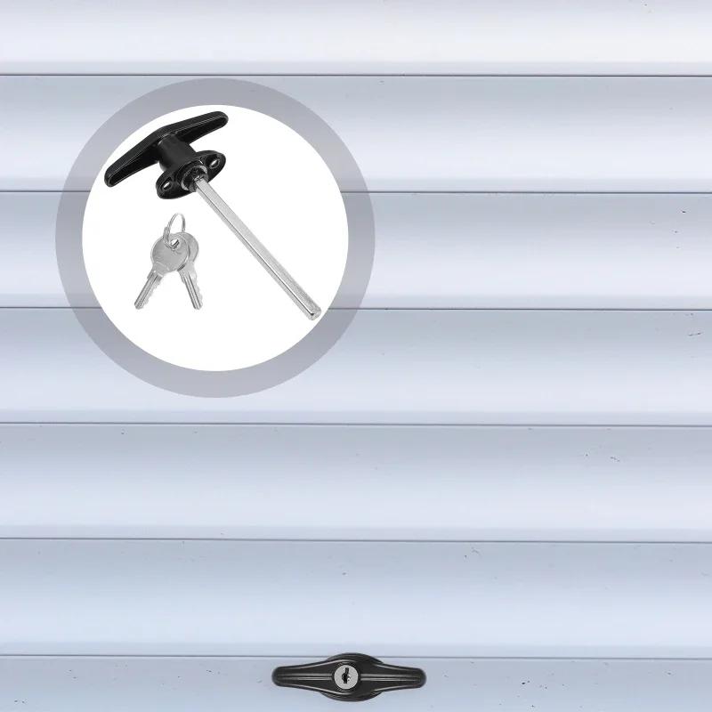 Kit Handle Barn Chassis Universal Door Lock T-Handle Garage with Shed Hardware Assembly