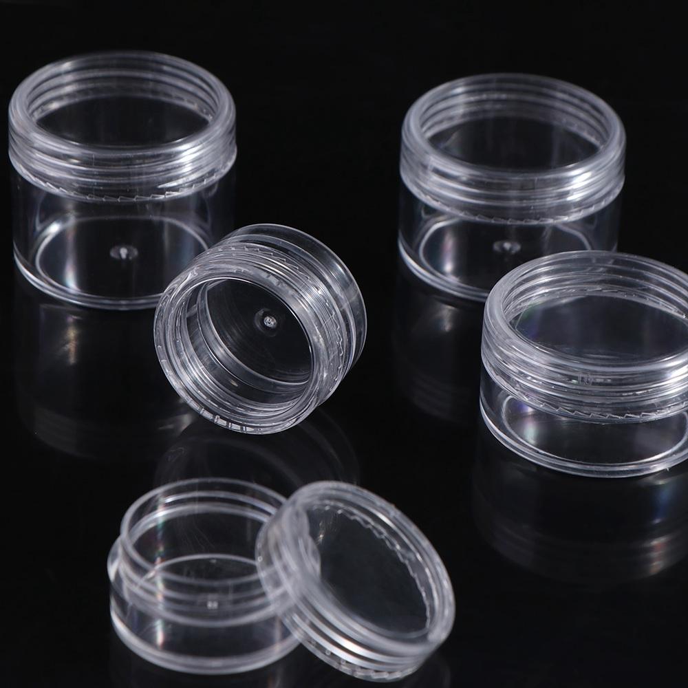Portable Clear Cream Jar Transparent Small Round Jars Empty Jewelry Storage Box Women