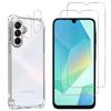 Shockproof Case - Phonillico - Samsung Galaxy A16 4G/5G - Flexible - Transparent - 2 Tempered Glass