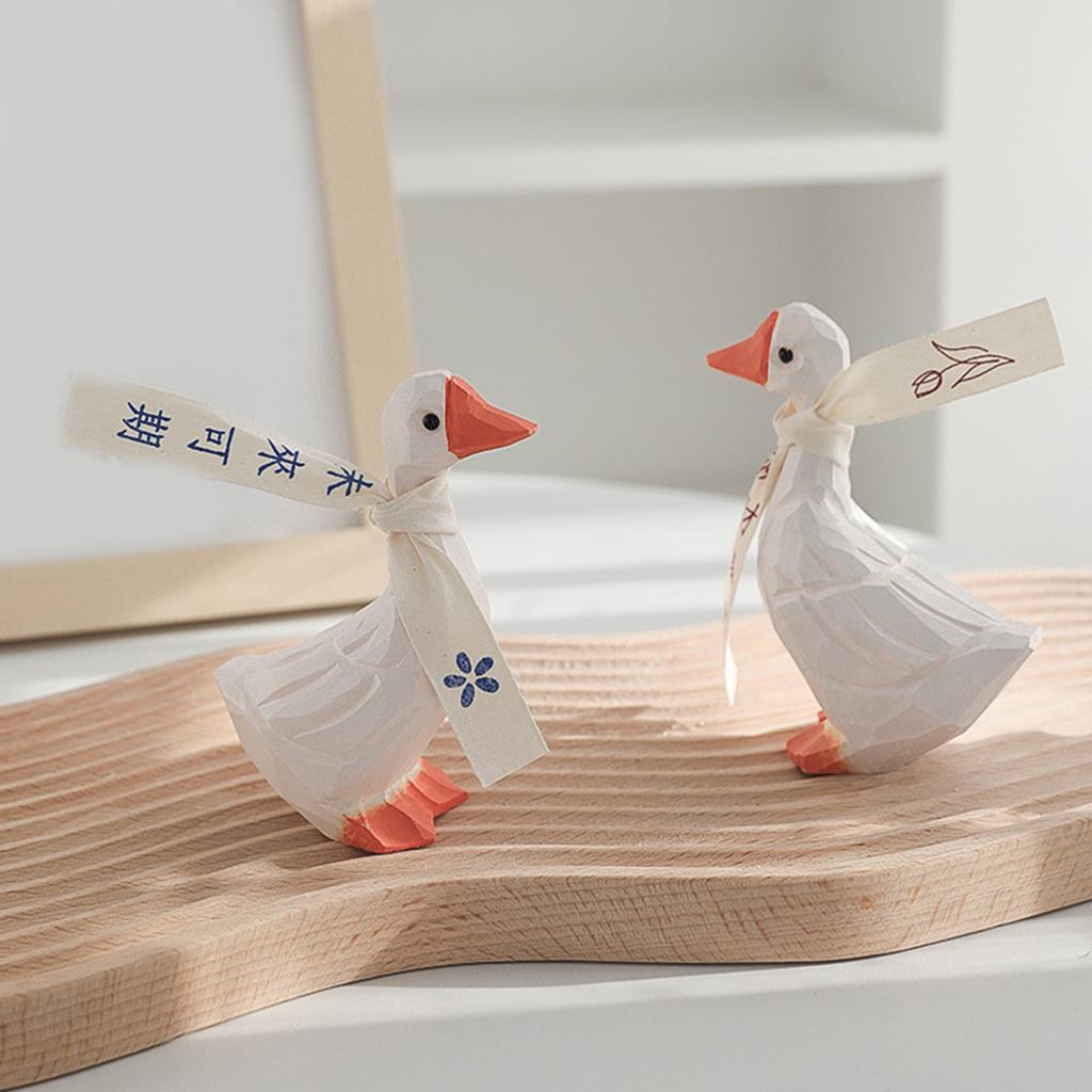 Украшения в виде белой утки, реалистичная фигурка утки из гипса, украшение для домашнего реквизита для съемки