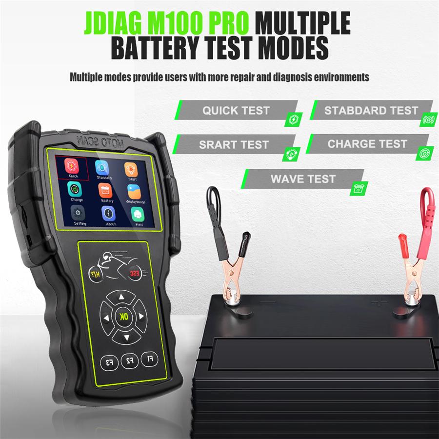JDiag M100 PRO Мотоциклетный сканер Ручной диагностический инструмент для мотоциклов Помогает диагностировать неисправности и ускорить ремонт