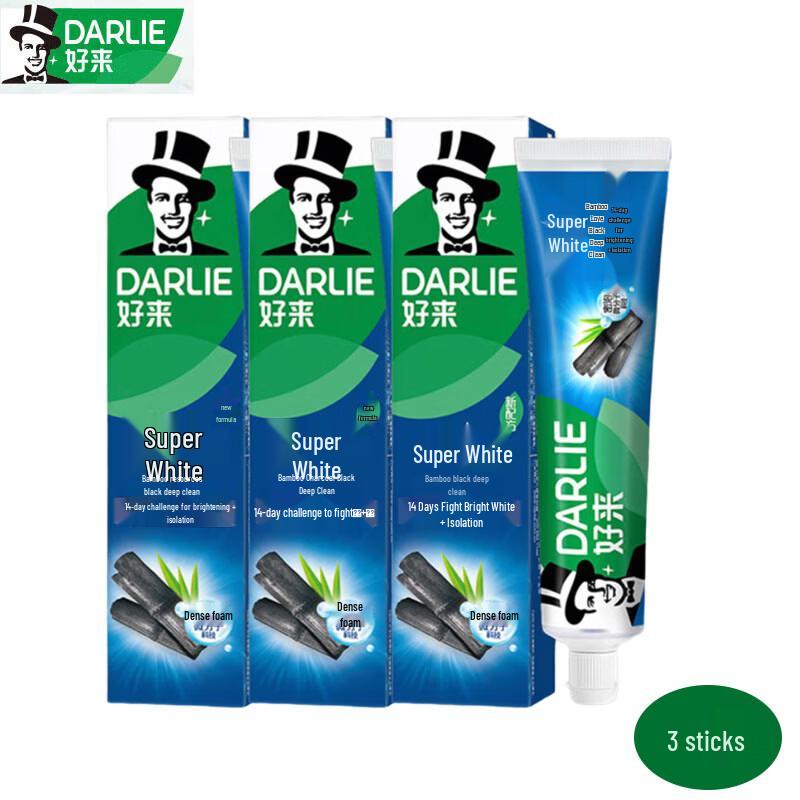 Darlie Супер Белая Зубная Паста с Бамбуковым Углем Глубокой Очистки