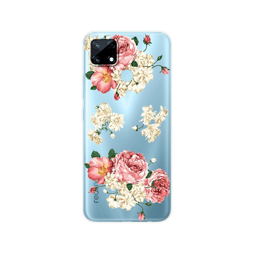 Для Realme C12 C25 C25S 7i Global Чехол Силиконовая задняя крышка для Realme Narzo 20 30A Чехол для телефона ТПУ Мягкий чехол-бампер Etui