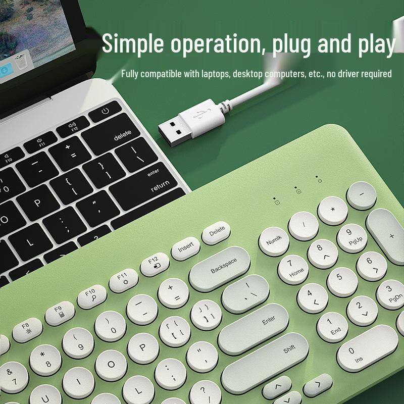 BOW Hangshi K221 USB Проводная клавиатура для девочек - Для настольного компьютера и ноутбука