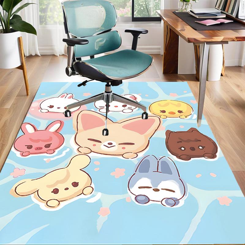 1pc Kpop Team8 Design Area Rug - Non-Slip, Soft & Cozy Floor Mat for Living Room, Bedroom, Office - Indoor/Outdoor Decorative Carpet