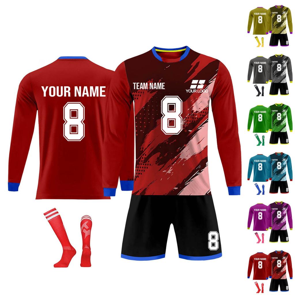 Personalised Shirts Kit Mens Girls With Name Number Custom Football Jerseys For Boys Training Suit