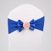 2pcs Vintage Satin Chair Sashes Band Reusable Chair Back Flower Durable Chair Bow Tie  Wedding