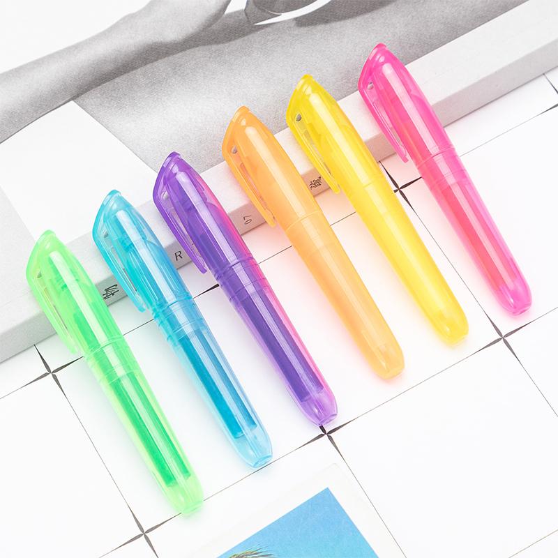 Multicolor Highlighter Painting Graffiti Tool DIY Color Marker Pens Children's Diary Pen School Art Supplies Japanese Stationery